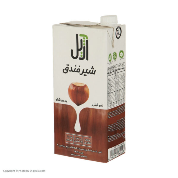 شیر غیر لبنی فندق بدون شکر آژیل - 1 لیتر